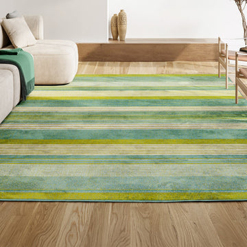 Duxbury Gradient Ticking Striped Area Rug